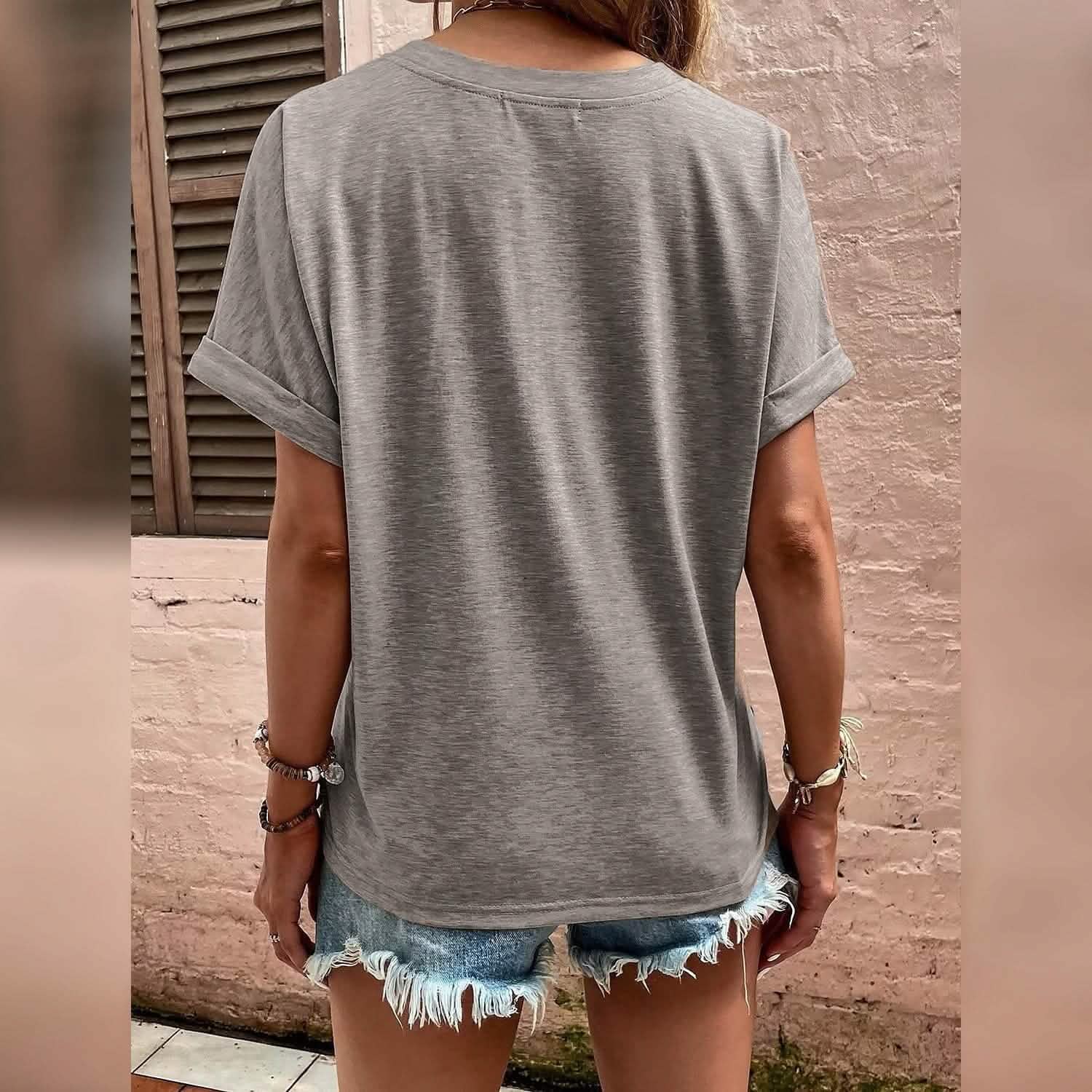 Women's T shirt V Neck DailySale