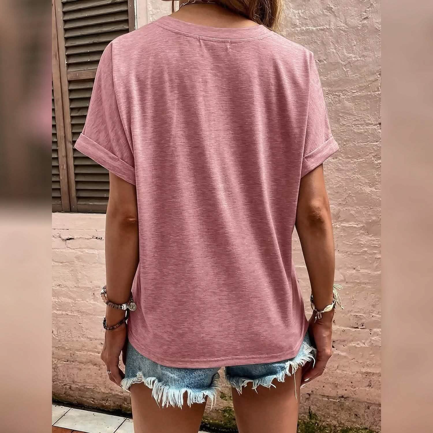 Women's T shirt V Neck DailySale