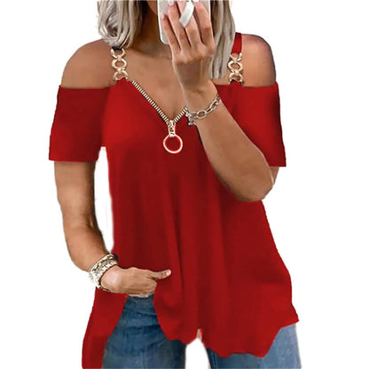 Women's Tailored Zip Crew Neck Plus Size Top DailySale