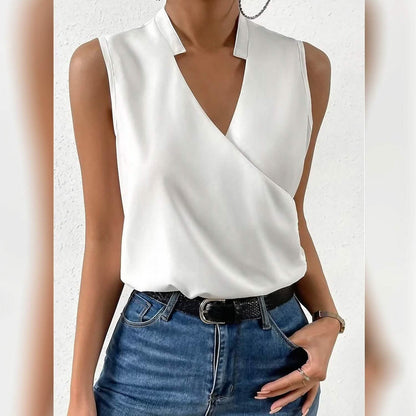 Women's Tank Top Plain Sleeveless V Neck DailySale