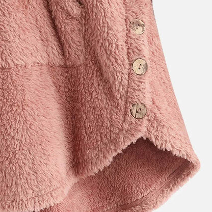 Women's Teddy Coat Cat Animal Front Pocket Hoodies DailySale