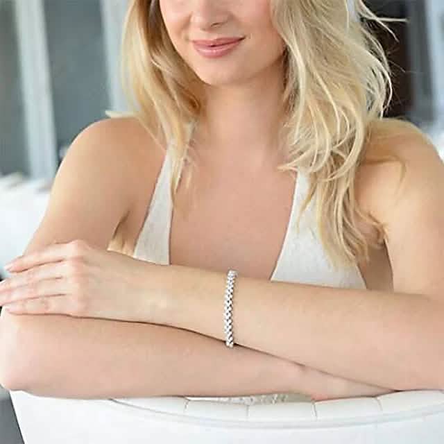 Women's Tennis Crystal Bracelet DailySale