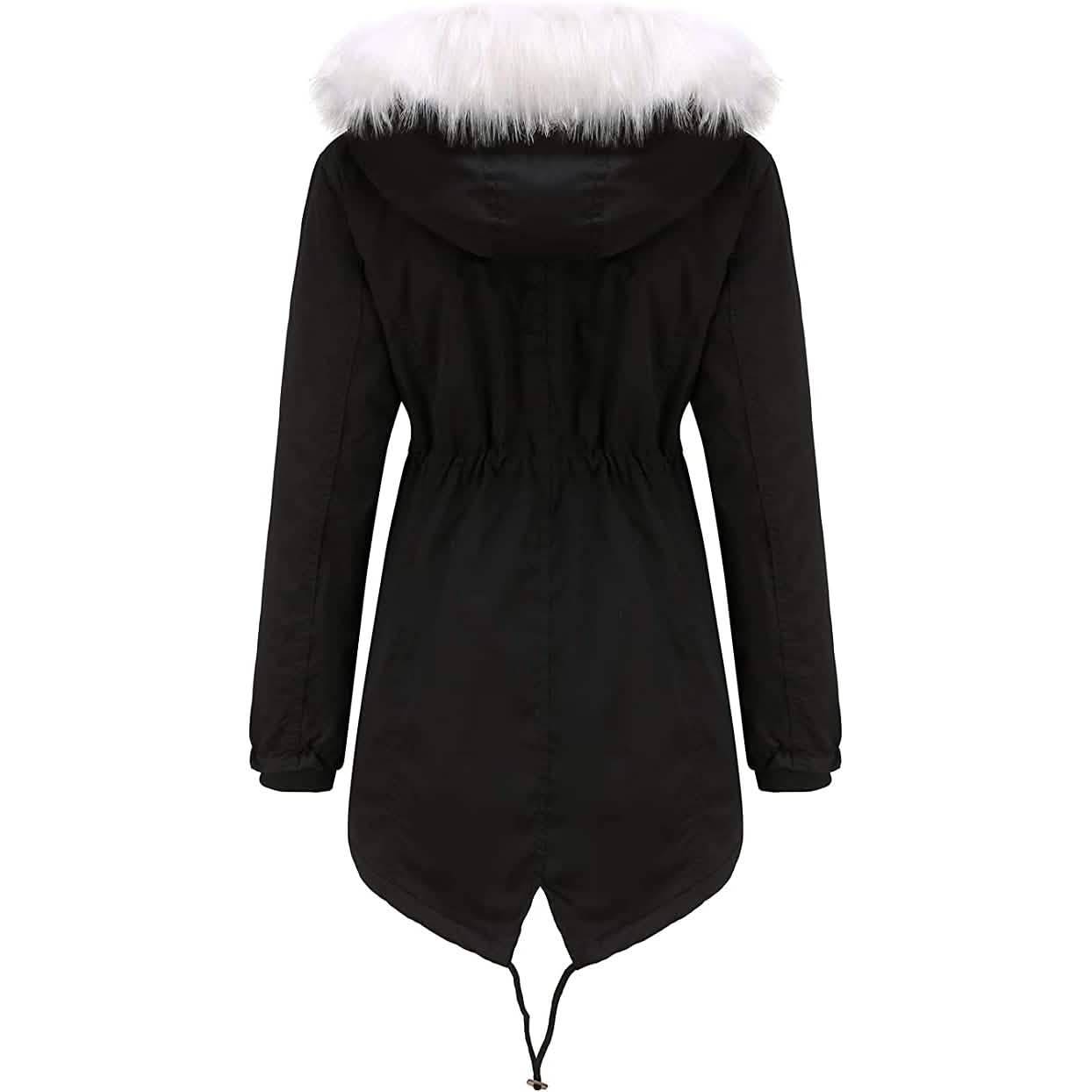 Women's Thick Warm Fleece Lined Winter Coat Jacket Parka with Fluffy Hood DailySale