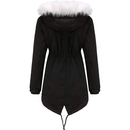 Women's Thick Warm Fleece Lined Winter Coat Jacket Parka with Fluffy Hood DailySale