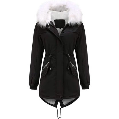 Women's Thick Warm Fleece Lined Winter Coat Jacket Parka with Fluffy Hood DailySale