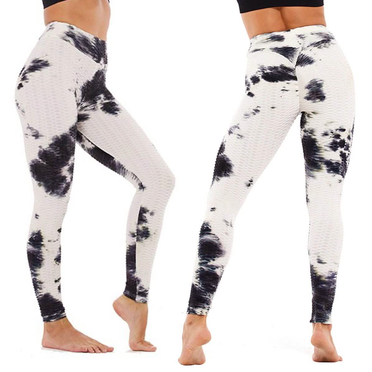 Women's Tie Dye High Waist Tummy Control Butt Lift Yoga Pants Workout Leggings DailySale