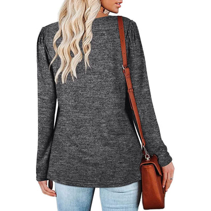 Womens Tops V Neck Summer Petal Sleeve Casual Tshirts DailySale