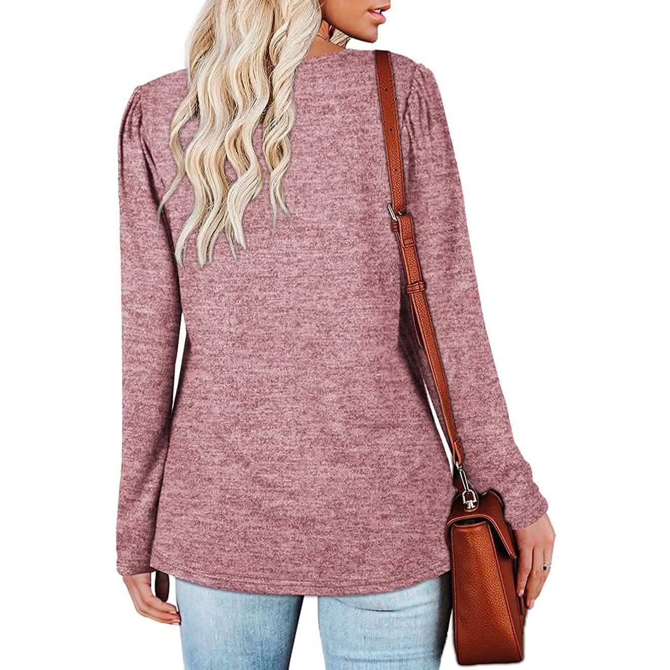 Womens Tops V Neck Summer Petal Sleeve Casual Tshirts DailySale