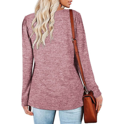 Womens Tops V Neck Summer Petal Sleeve Casual Tshirts DailySale