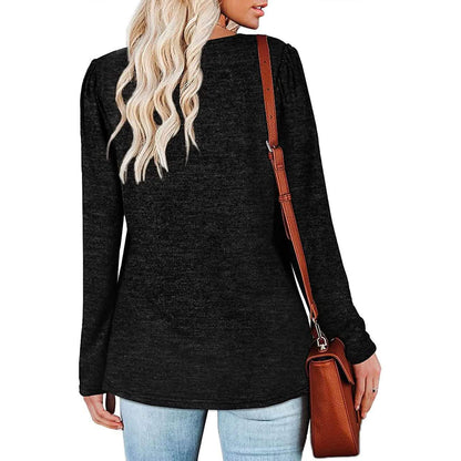 Womens Tops V Neck Summer Petal Sleeve Casual Tshirts DailySale