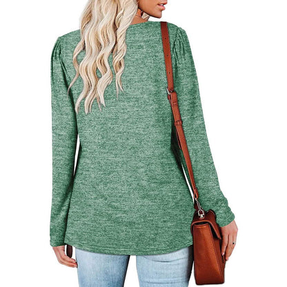 Womens Tops V Neck Summer Petal Sleeve Casual Tshirts DailySale