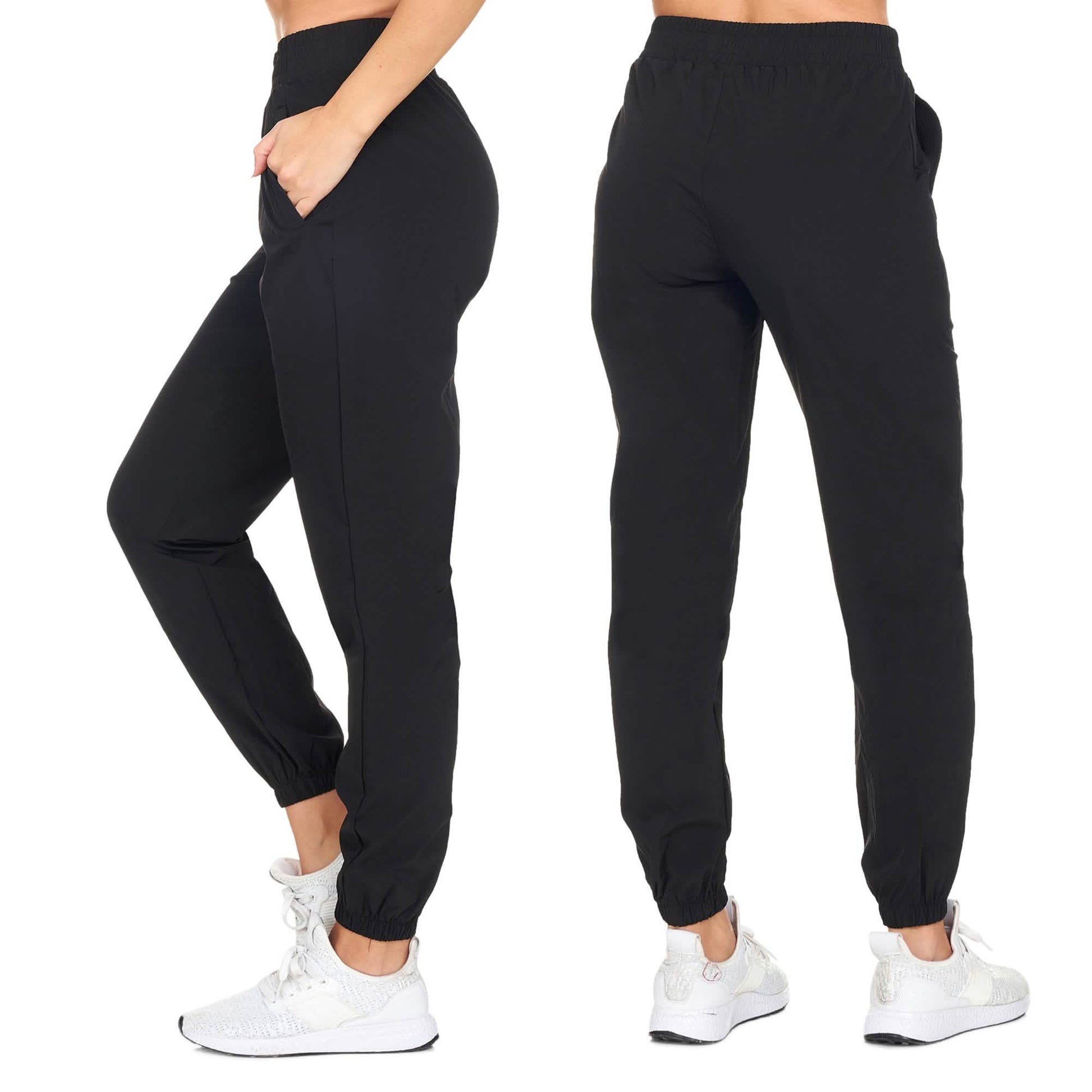Women's Ultra Soft Full Length Woven Jogger Pants With Pockets DailySale