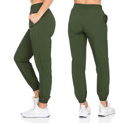 Women's Ultra Soft Full Length Woven Jogger Pants With Pockets DailySale