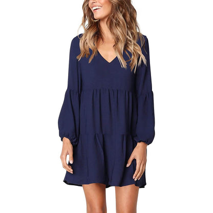 Women's V Neck Casual Loose Dress DailySale