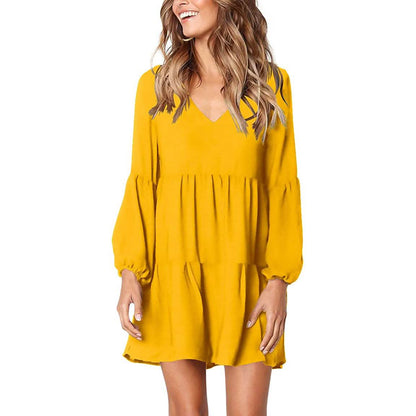 Women's V Neck Casual Loose Dress DailySale