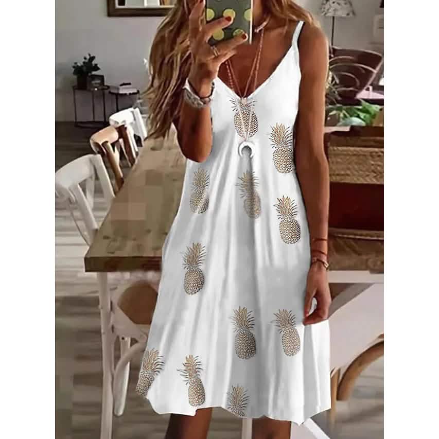 Women's V-Neck Casual Sling Dress DailySale