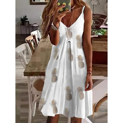 Women's V-Neck Casual Sling Dress DailySale