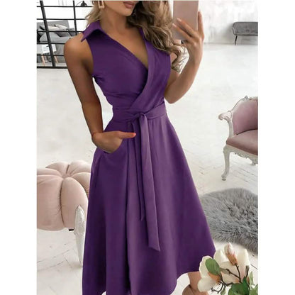 Women's V-Neck Sleeveless Long Dress DailySale