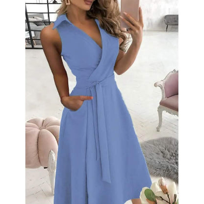 Women's V-Neck Sleeveless Long Dress DailySale