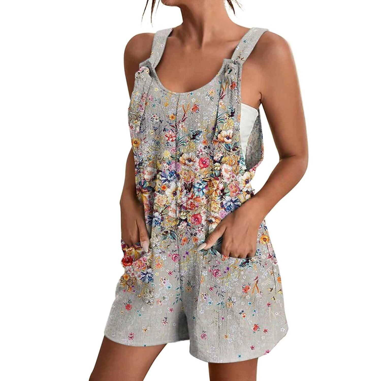 Womens V-Neck Strap Pocket Jumpsuit DailySale