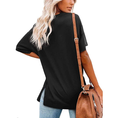 Women's V Neck T Shirts Basic Short Sleeve Tees Tops DailySale