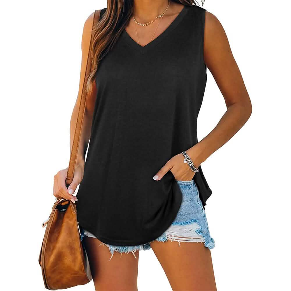 Women's V Neck Tank Top DailySale