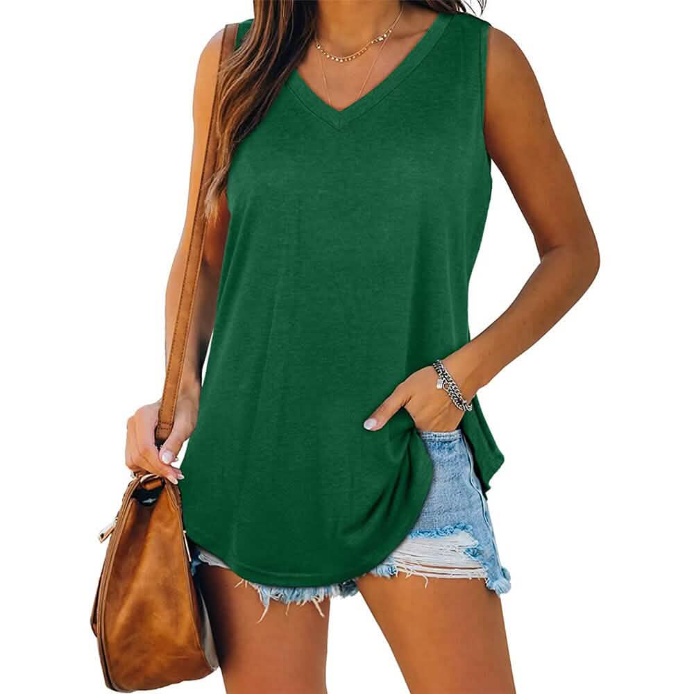 Women's V Neck Tank Top DailySale