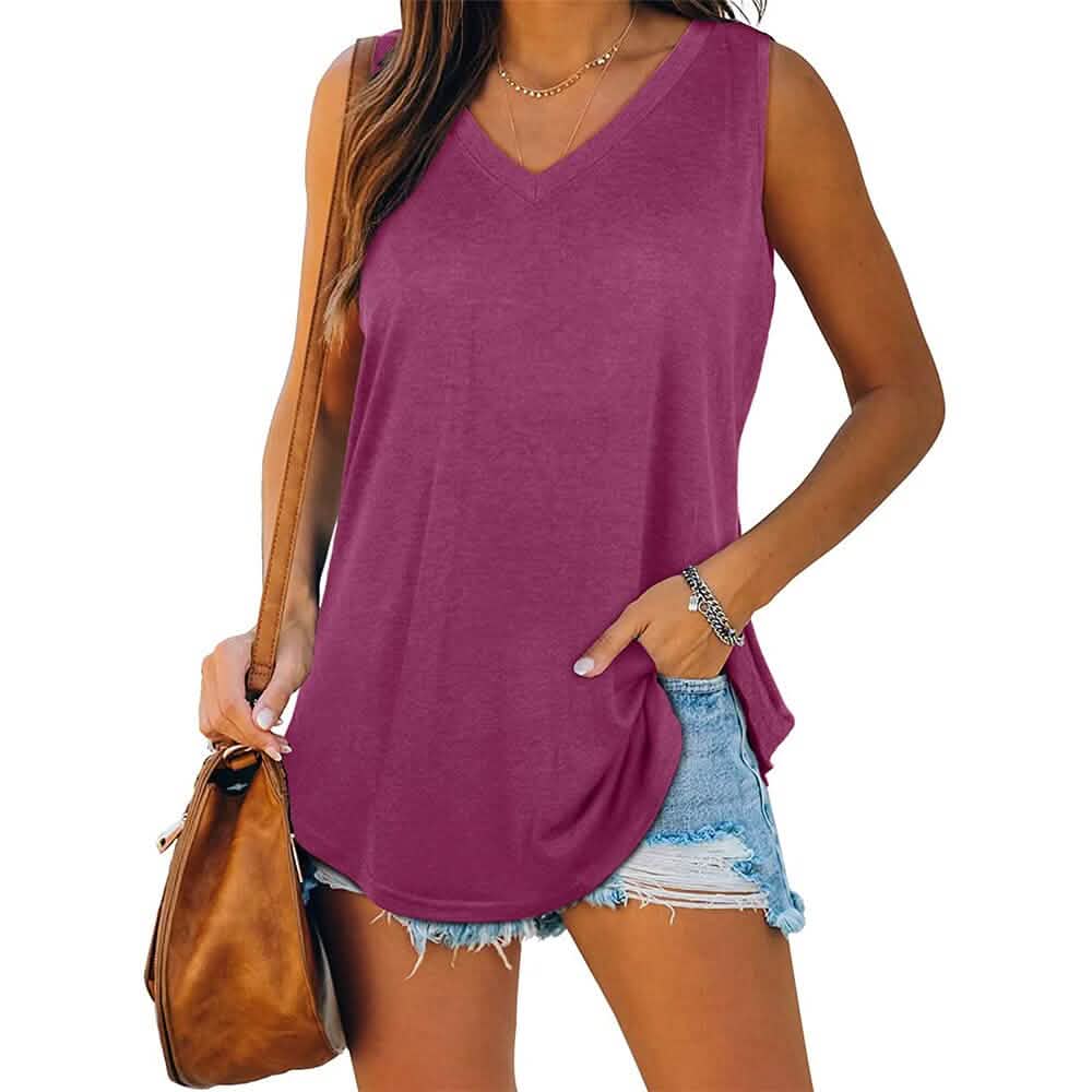 Women's V Neck Tank Top DailySale