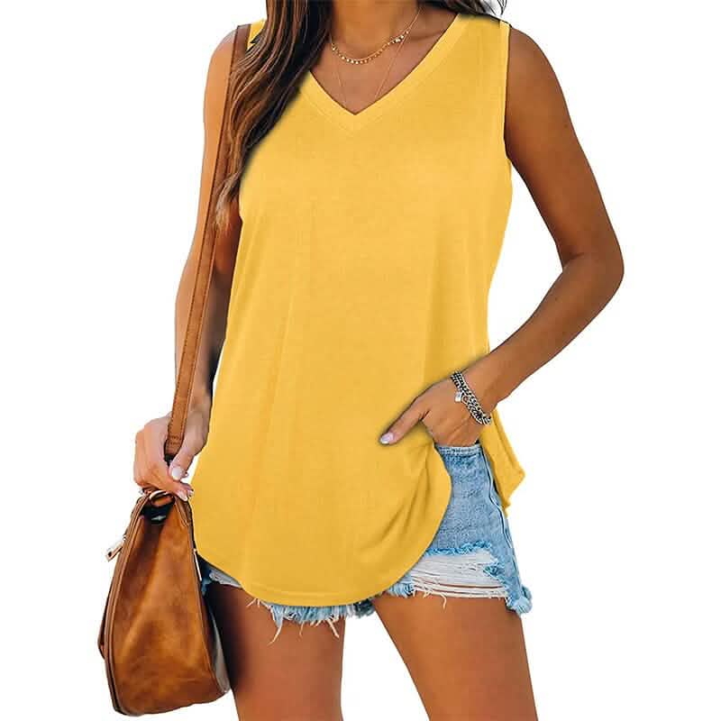 Women's V Neck Tank Top DailySale