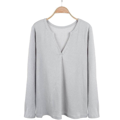 Women's V Neck Waffle Knit Henley Tops DailySale