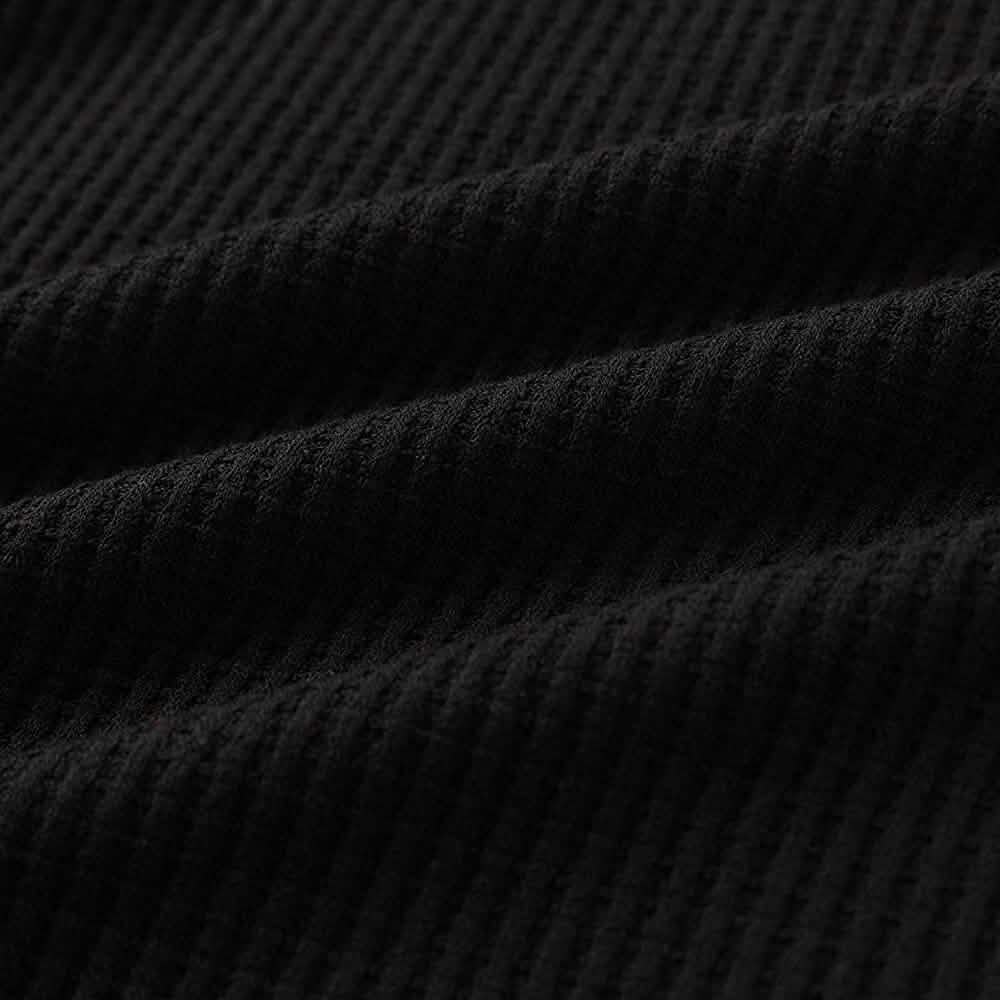 Women's V Neck Waffle Knit Henley Tops DailySale