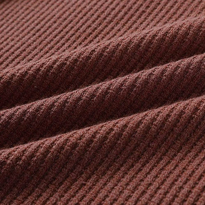 Women's V Neck Waffle Knit Henley Tops DailySale