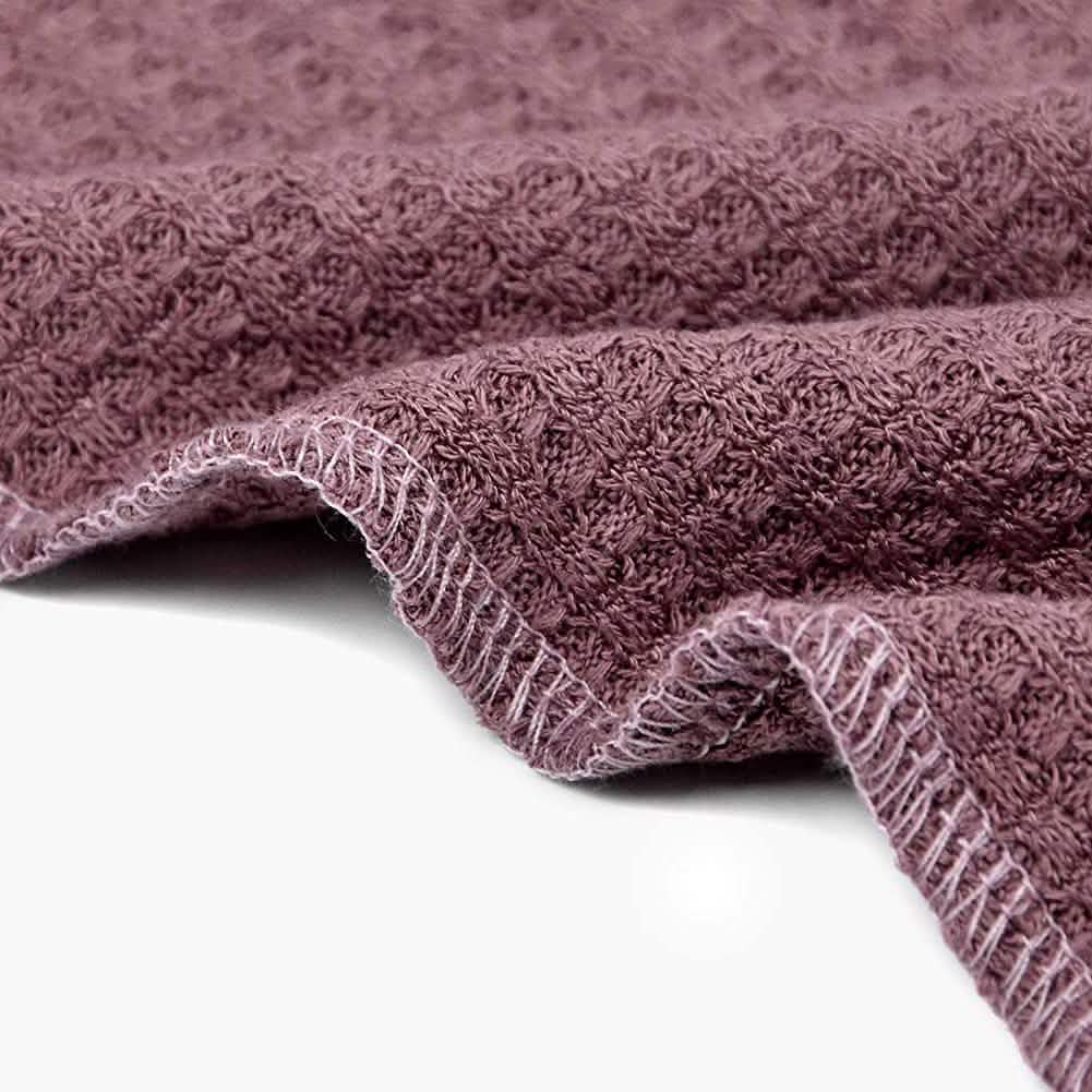 Womens Waffle Knit Tunic Blouse Tie Knot Henley Tops DailySale