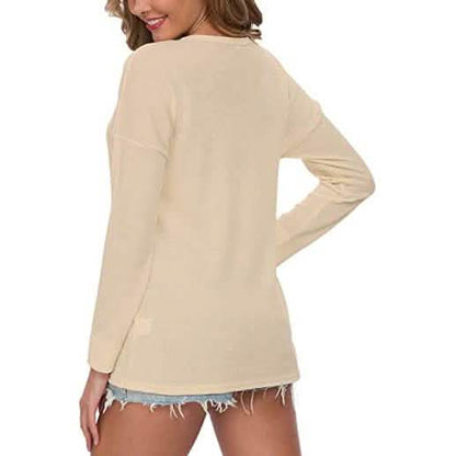 Women's Waffle Knit Tunic Tops Loose Long Sleeve DailySale