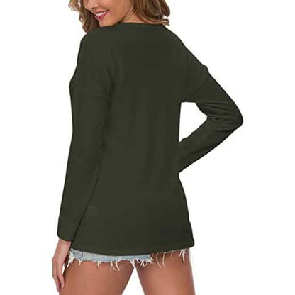 Women's Waffle Knit Tunic Tops Loose Long Sleeve DailySale