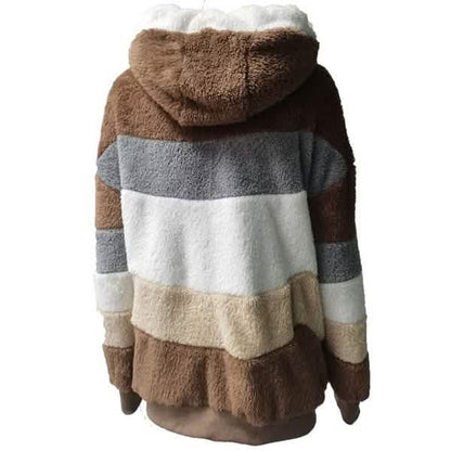 Women's Warm Plush Faux Fur Hooded Jacket Outerwear DailySale