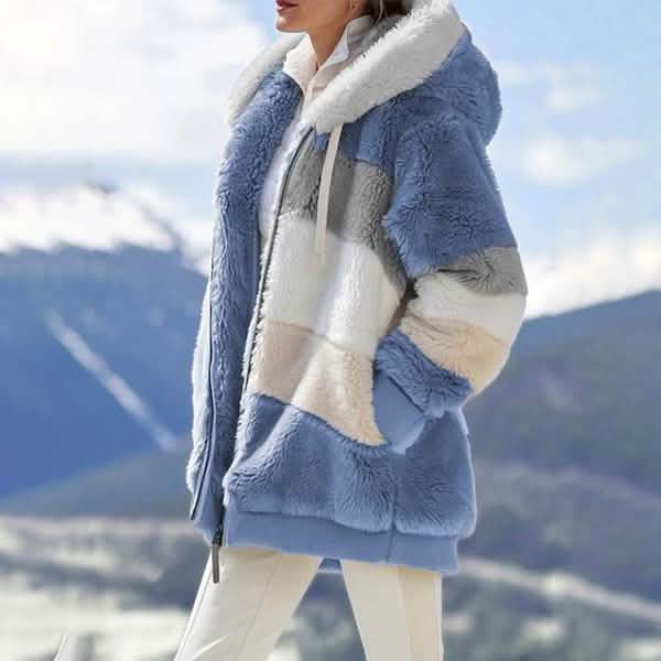 Women's Warm Plush Faux Fur Hooded Jacket Outerwear DailySale