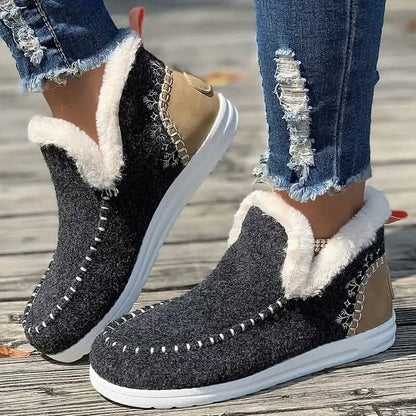 Women's Warm Thermal Plush Lined Flat Shoes DailySale