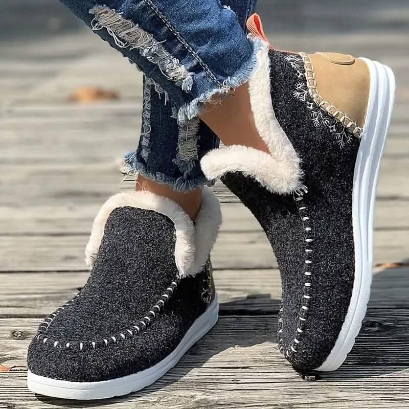 Women's Warm Thermal Plush Lined Flat Shoes DailySale
