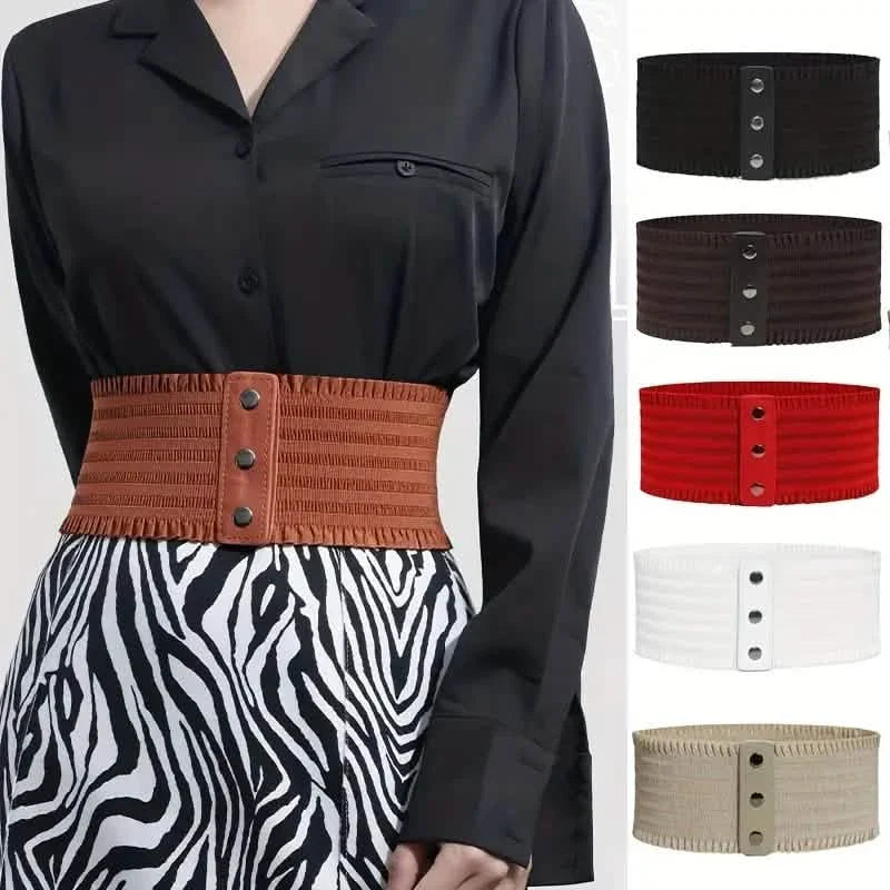 Women's Wide Belt Stretchy Dress Belts DailySale