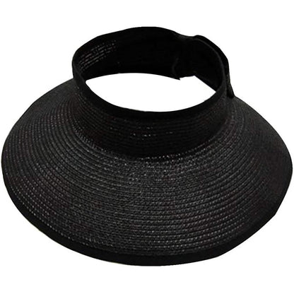 Women's Wide Brim Roll-up Straw Sun Hat Sun Visor DailySale