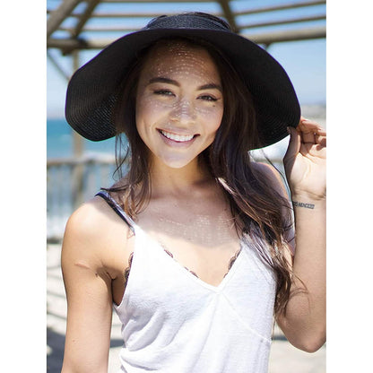 Women's Wide Brim Roll-up Straw Sun Hat Sun Visor DailySale