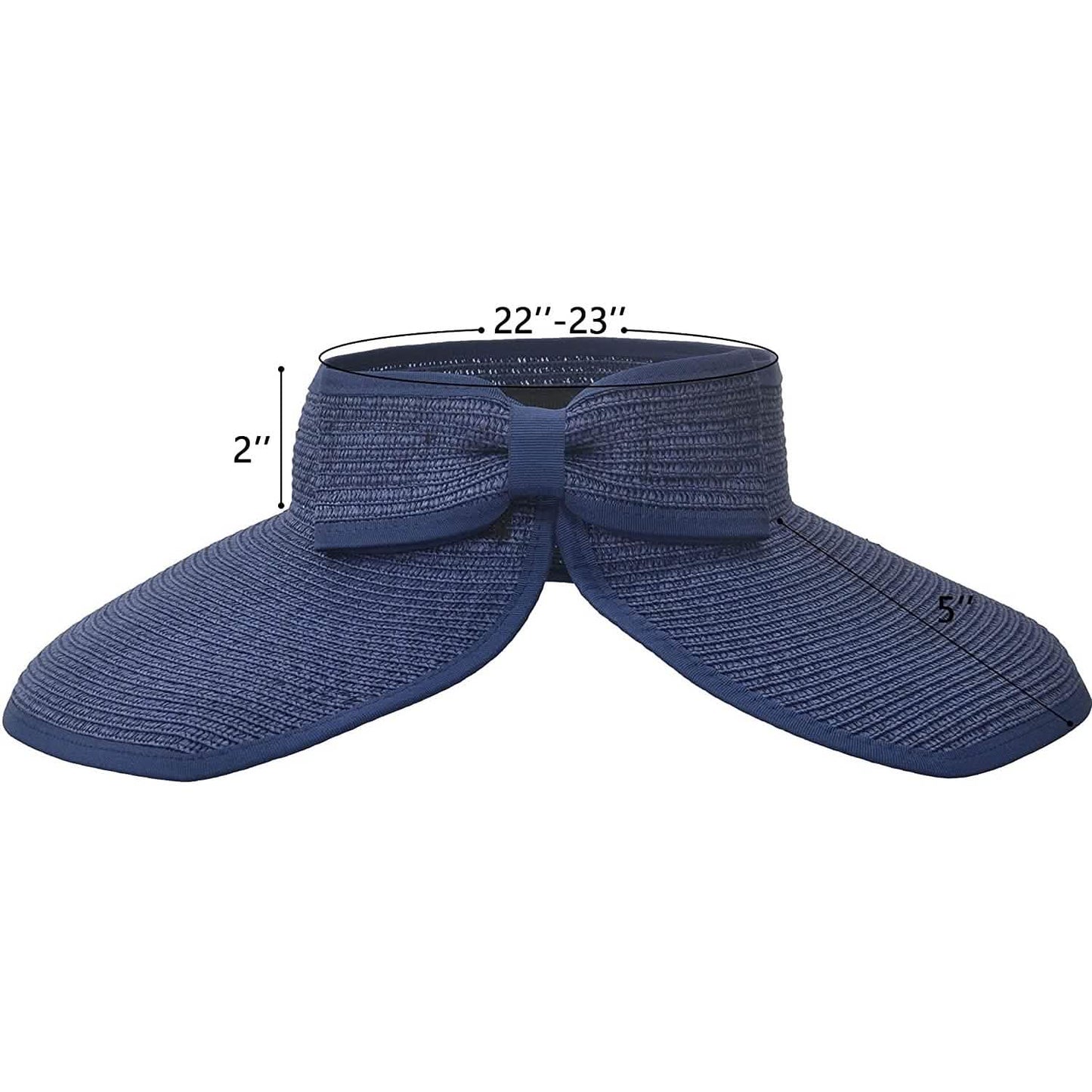 Women's Wide Brim Roll-up Straw Sun Hat Sun Visor DailySale