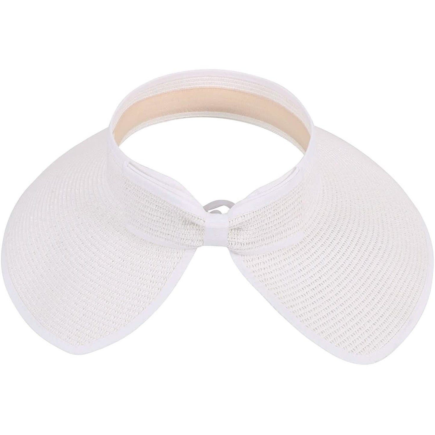 Women's Wide Brim Roll-up Straw Sun Hat Sun Visor DailySale