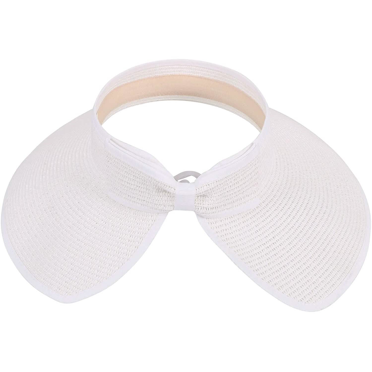 Women's Wide Brim Roll-up Straw Sun Hat Sun Visor DailySale
