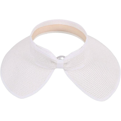 Women's Wide Brim Roll-up Straw Sun Hat Sun Visor DailySale