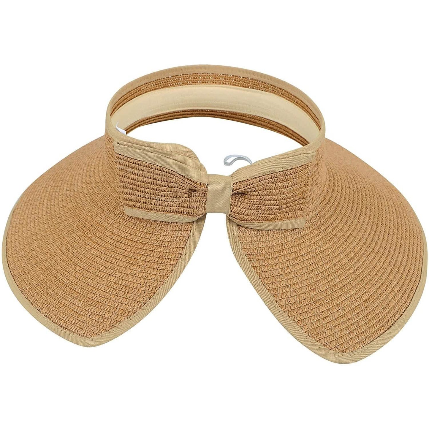 Women's Wide Brim Roll-up Straw Sun Hat Sun Visor DailySale