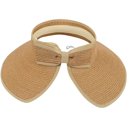 Women's Wide Brim Roll-up Straw Sun Hat Sun Visor DailySale