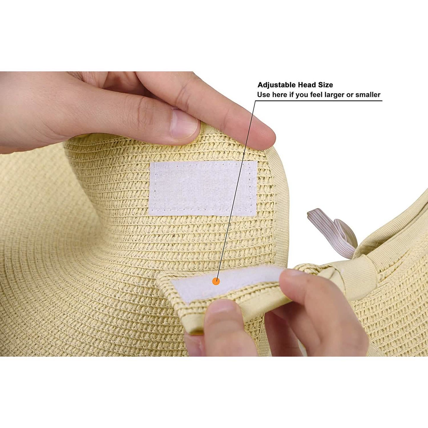 Women's Wide Brim Roll-up Straw Sun Hat Sun Visor DailySale
