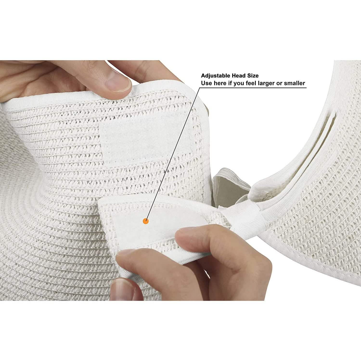 Women's Wide Brim Roll-up Straw Sun Hat Sun Visor DailySale